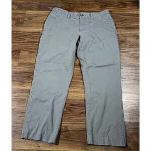 Wallin Bros Chino Pants Men’s 33x30 Straight Leg Gray Flat Front Cotton Casual